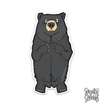 Cute Black Bear Sticker