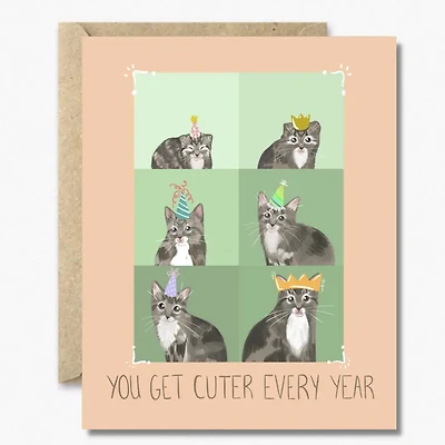 You Get Cuter Every Year- Birthday Card