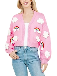 Rainbow And Cloud Cardigan