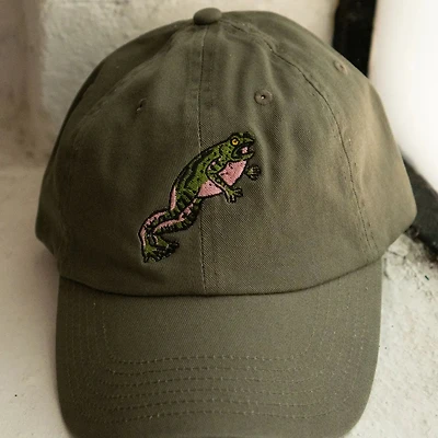 Home Jumpy Frog Dad Hat | Embroidered Dad Hat