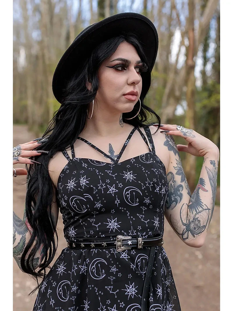 Crossover Midi Moonprint Dress