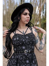 Crossover Midi Moonprint Dress