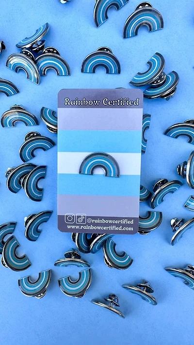Demiboy Rainbow Pin