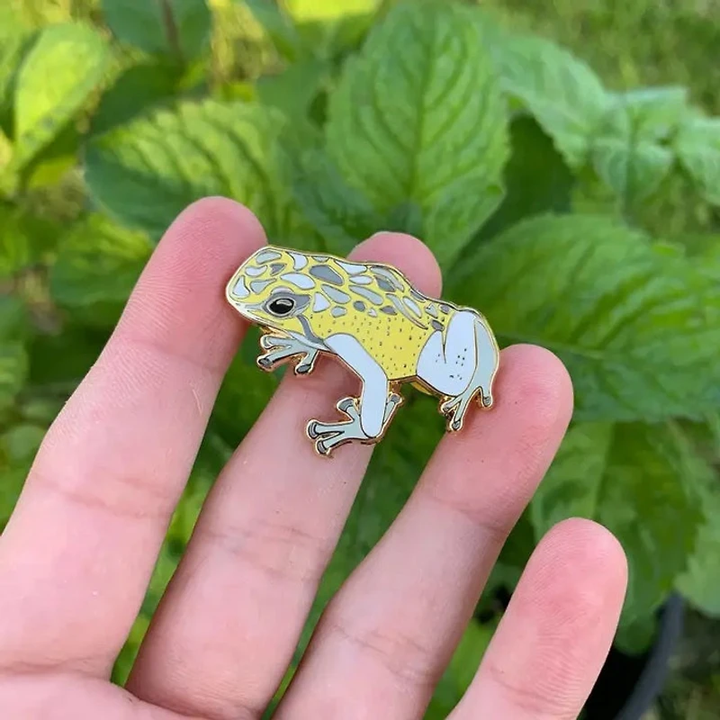 Demigender Pride Frog Pin