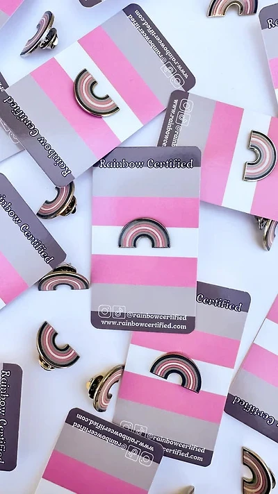 Demigirl Rainbow Pin