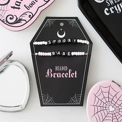 Spooky Babe Gothic Beaded Bracelet Set