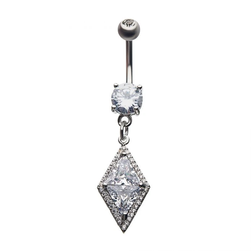 Diamond With Jewelled Outline