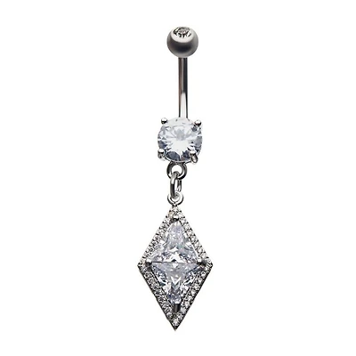 Diamond With Jewelled Outline