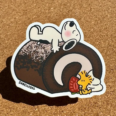 Dog On A Swiss Roll Sticker