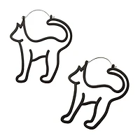 Matte Black PVD Cut Out Dog Plug Hanger