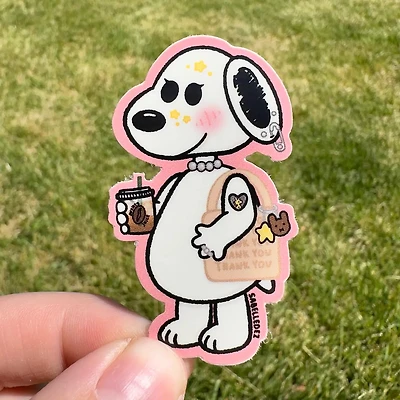 Dog Ready To Shop Sticker