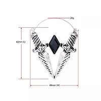 V-Shape Dagger with Black CZ Plug Hanger