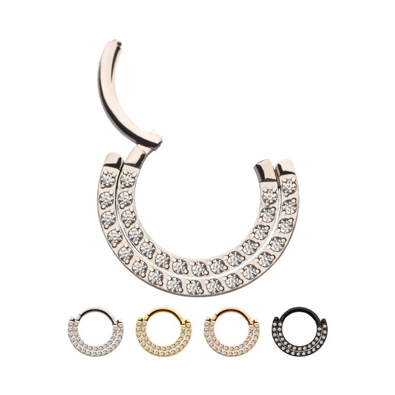 Double Row Prong Set Clear Jewels