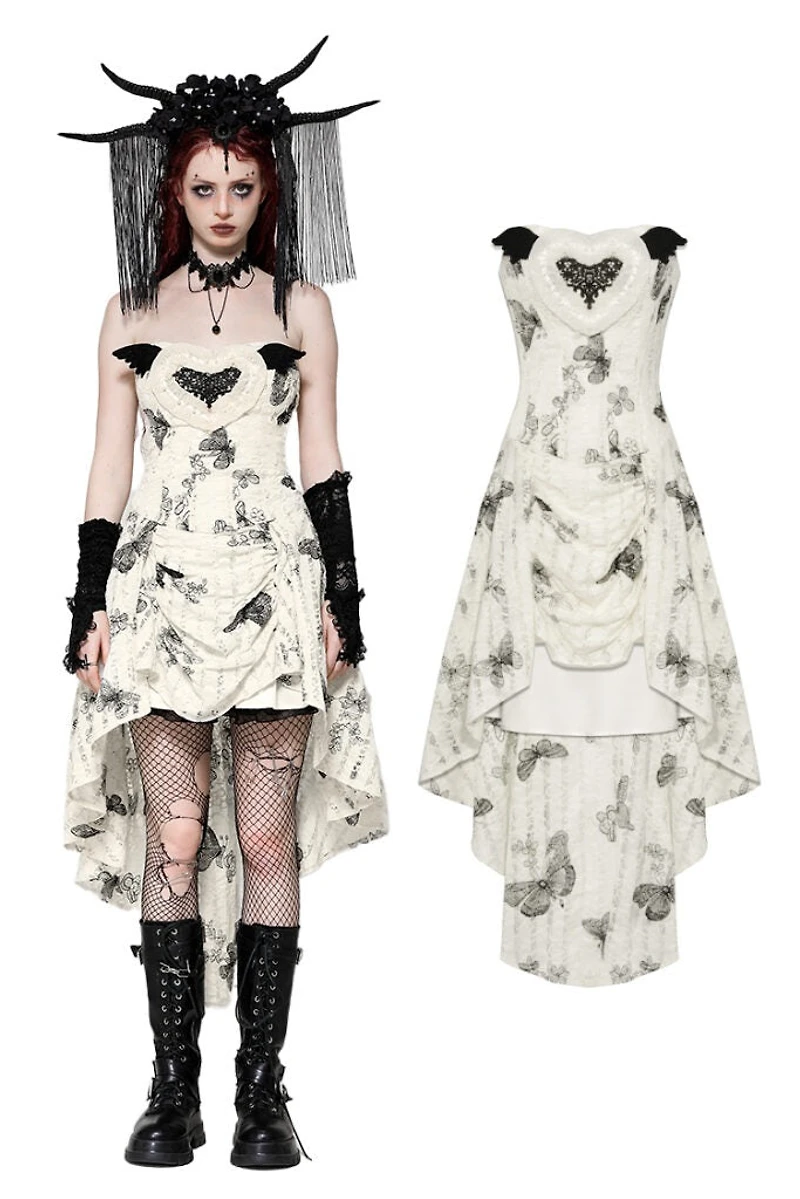Hi Low Dark Butterfly Dress