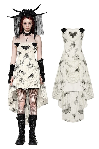 Hi Low Dark Butterfly Dress