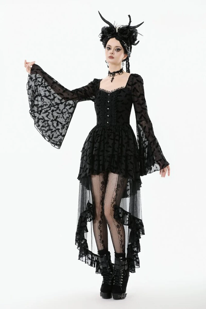 Star & Moon Gothic Lolita Bat Hem Dress