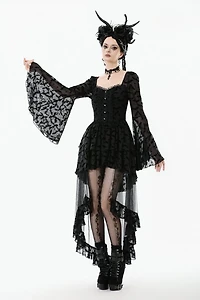Star & Moon Gothic Lolita Bat Hem Dress