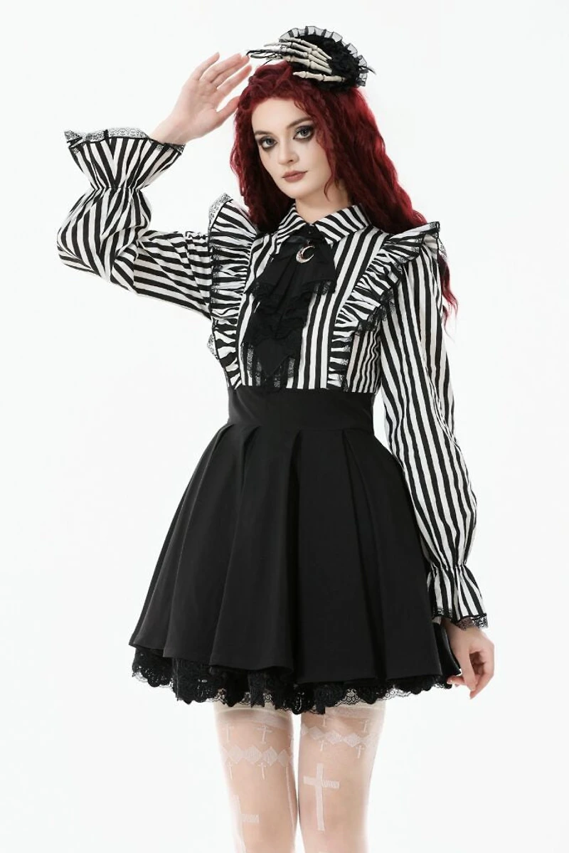 Lolita Dark Striped Preppy Dress