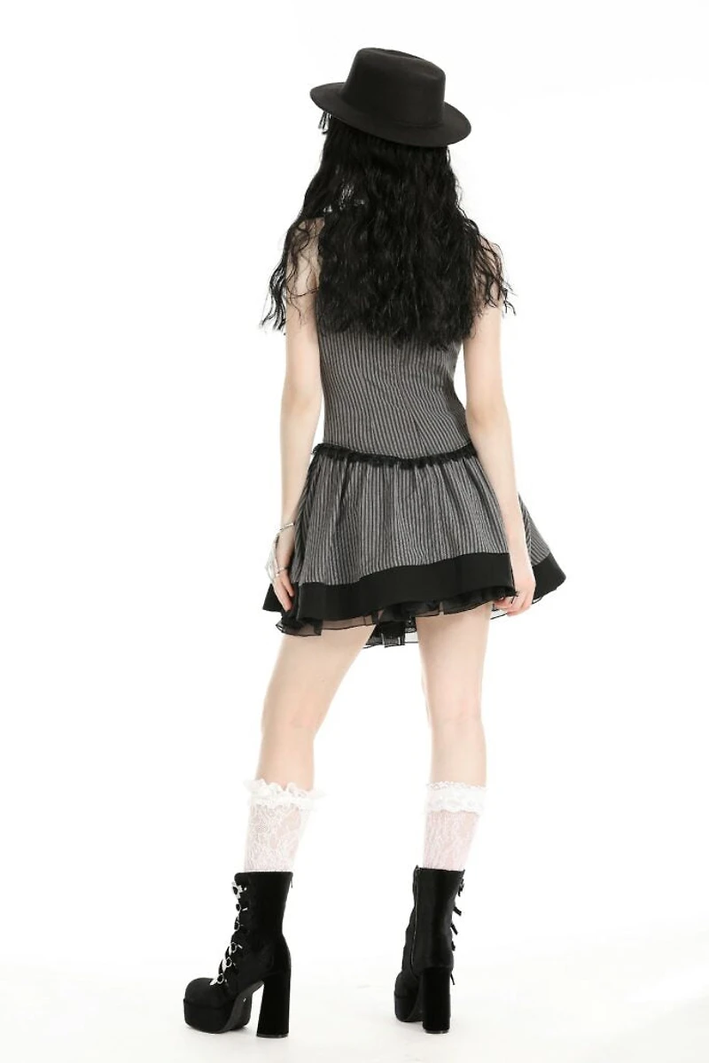 Dart Stripes Preppy Style Dress