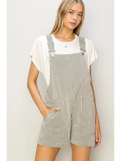 Pinstripe Shortalls