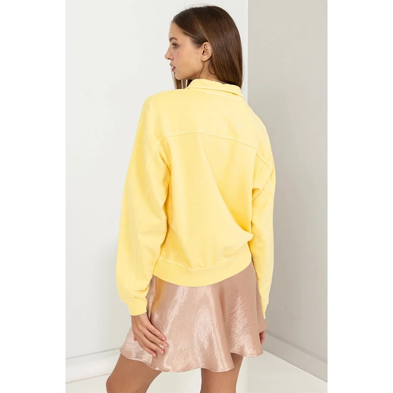 Half Zip Long Slv Sweatshirt