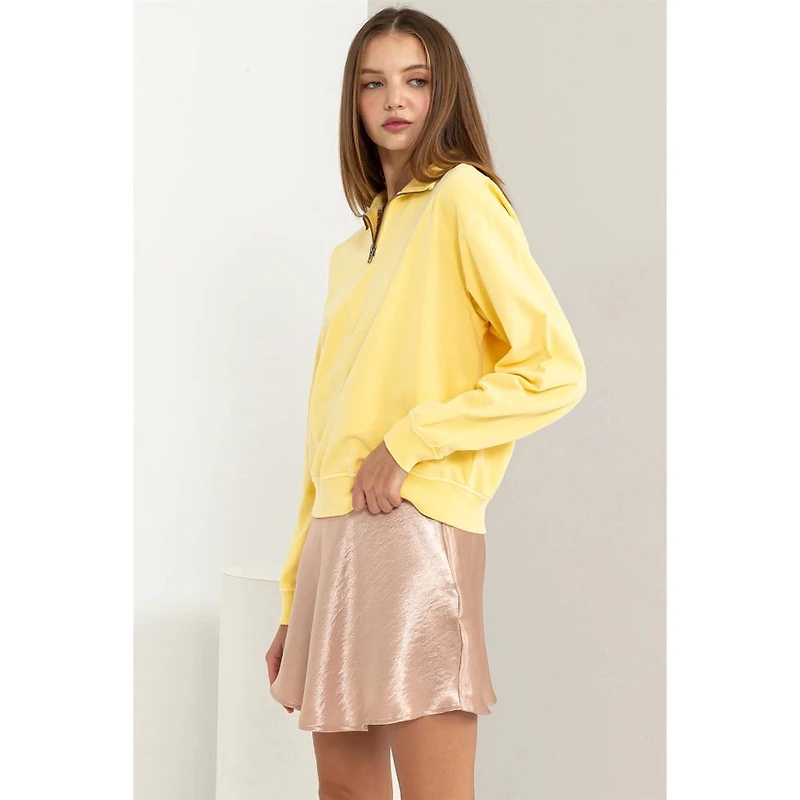 Half Zip Long Slv Sweatshirt