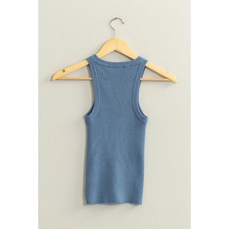 Ribbed Sweater Tank Top
