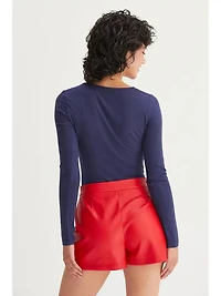 Square Neck Long Sleeve Bodysuit