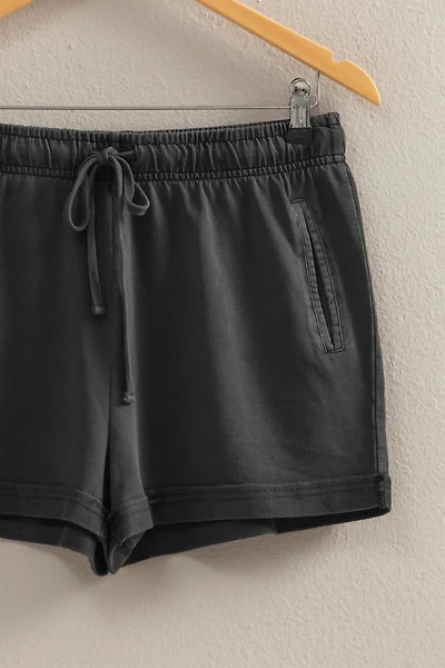 Pigment Dyed Raw Edge Detail Shorts