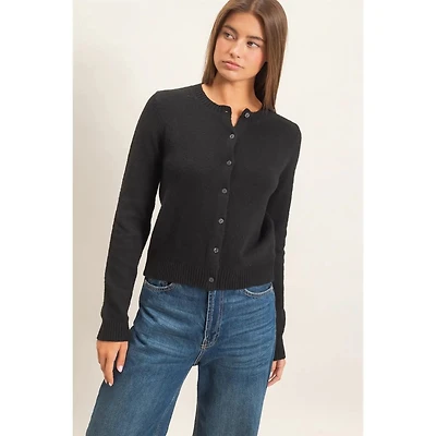 Crew Neck Cardigan