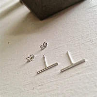 Radius Minimalist Bar Stud Sterling Silver