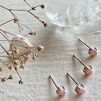 Tiny Dancer 3MM Fire Opal Sterling Silver