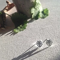 Monstera Leaf Stud Earrings