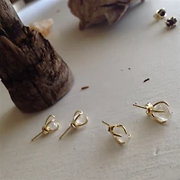 Vanessa Raw Clear Quartz Gold Vermeil Earrings