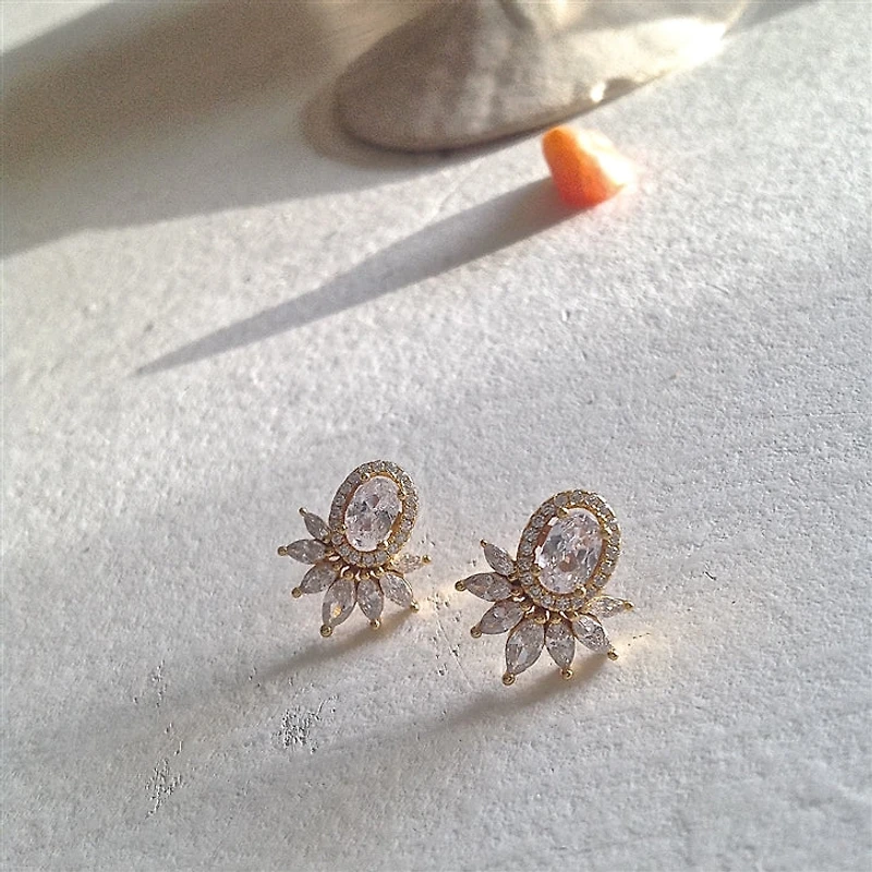 Windsor Rhinestone Encrusted Stud Earrings.