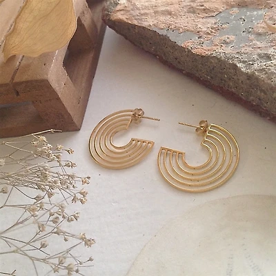 LO-Fi Gold Stainless Steel Hoop Earrings