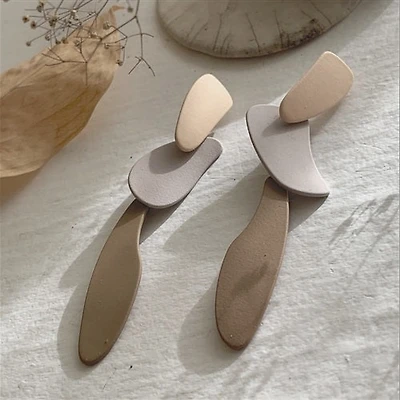 Painterly Layered Drop Mojave Palette Earrings