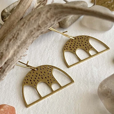 Breu Dome Shape Drop Earrings