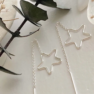 Norma Jean Star Threader Earrings