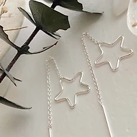 Norma Jean Star Threader Earrings