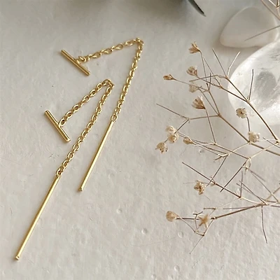 Ophidia Threader Earrings 14k Gold