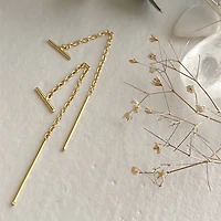 Ophidia Threader Earrings 14k Gold