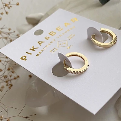 Wyst Rhinestone Encrusted Sleeper Hoops