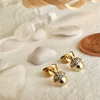 Akerne Gemstone Encrusted Acorn Stud