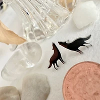 Lobo Howling Wolf Stud Earrings