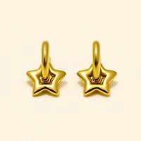 Centauri Star Charm Hugger Hoop Earrings