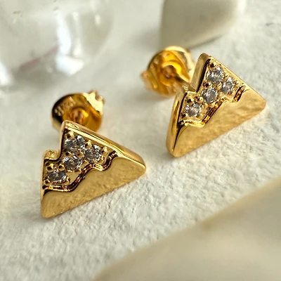 Elbrus" Mountain Stud Earrings