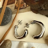 Aboro Textured Hoop Earrings
