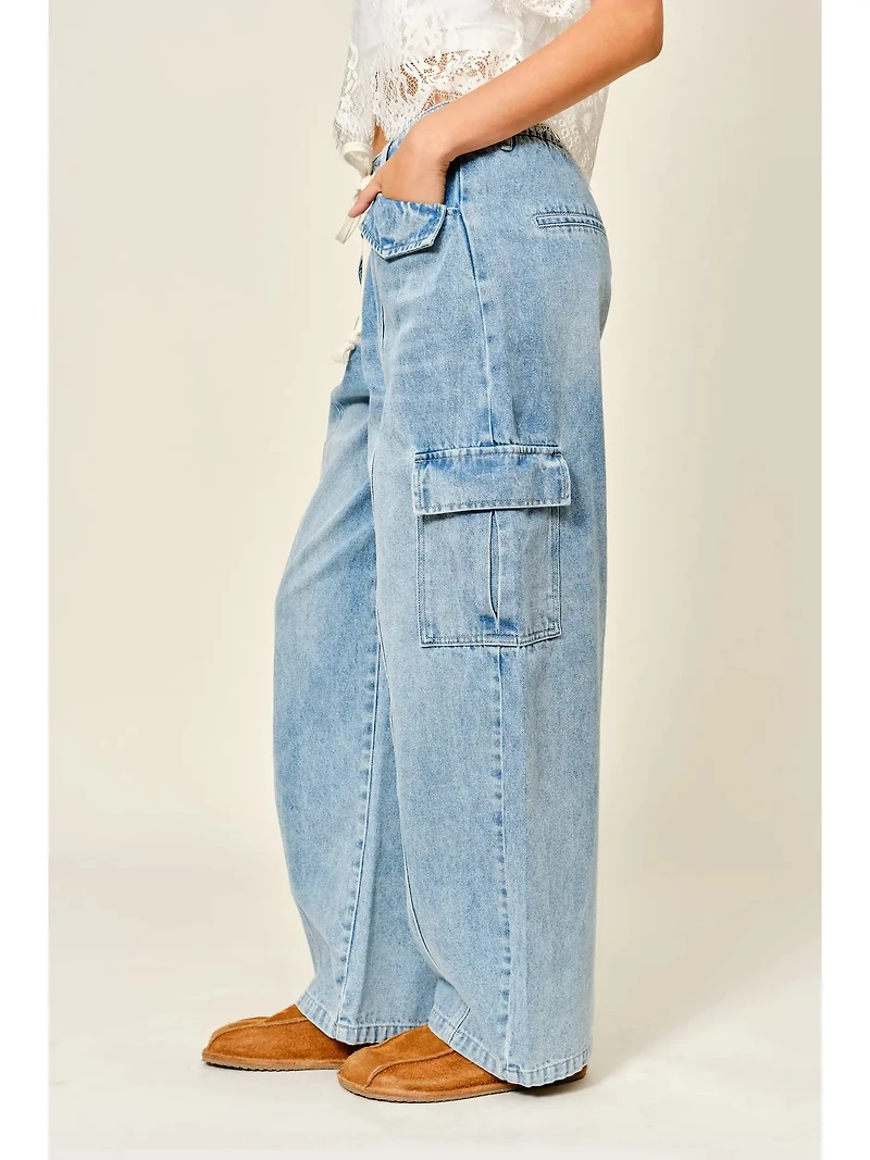 Cargo Semi Baggy Barrel Jeans