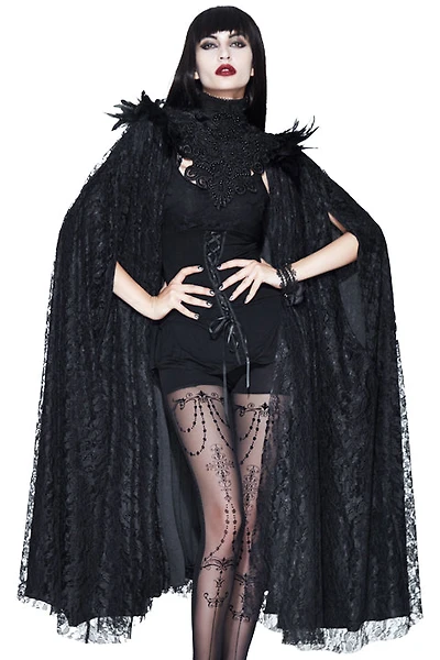 Gothic Long Layered Cape